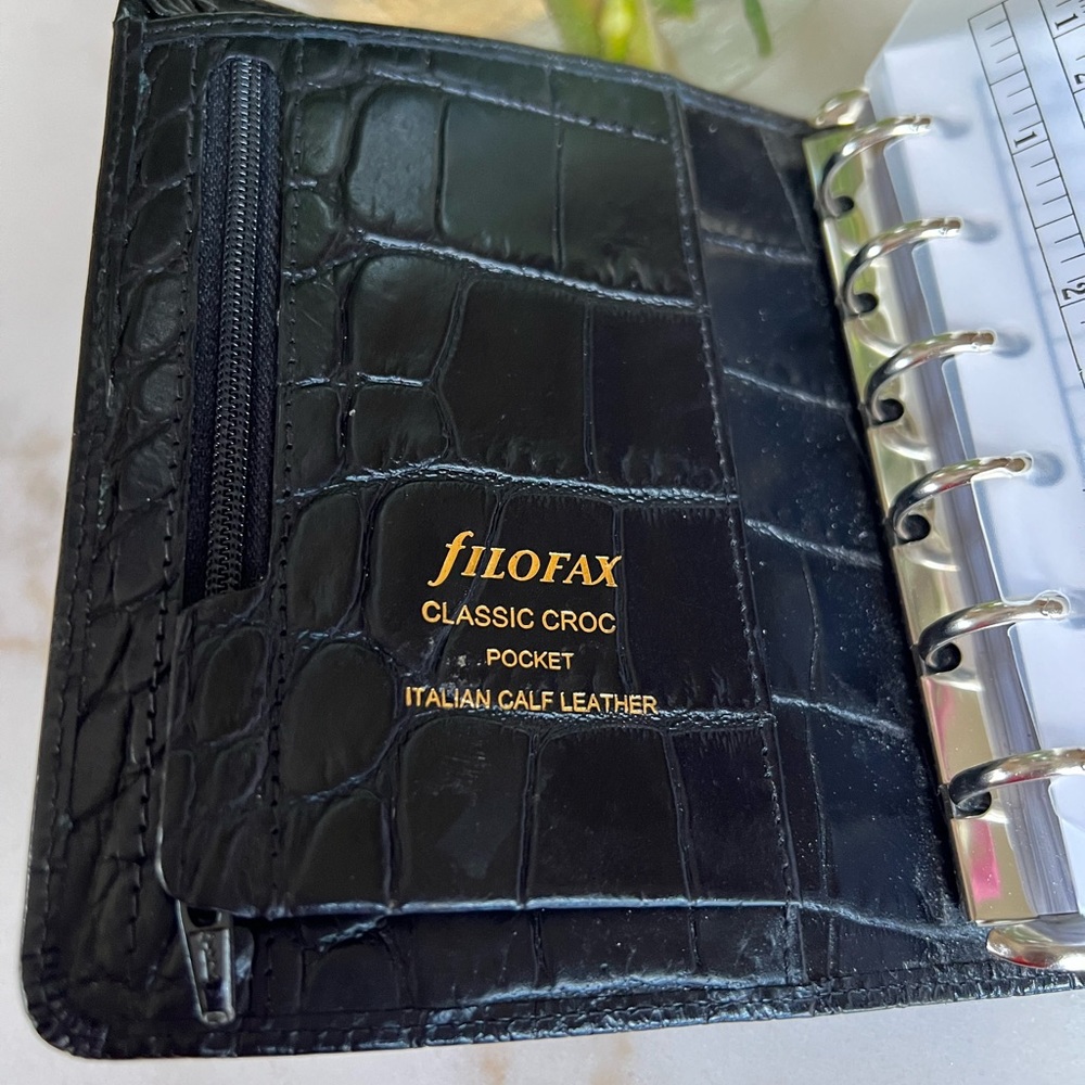 Filofax Classic Croc Pocket Organizer